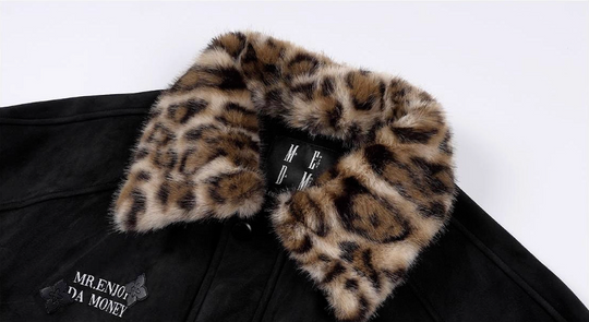 MEDM Detachable Collar Suede Jacket | Face 3 Face