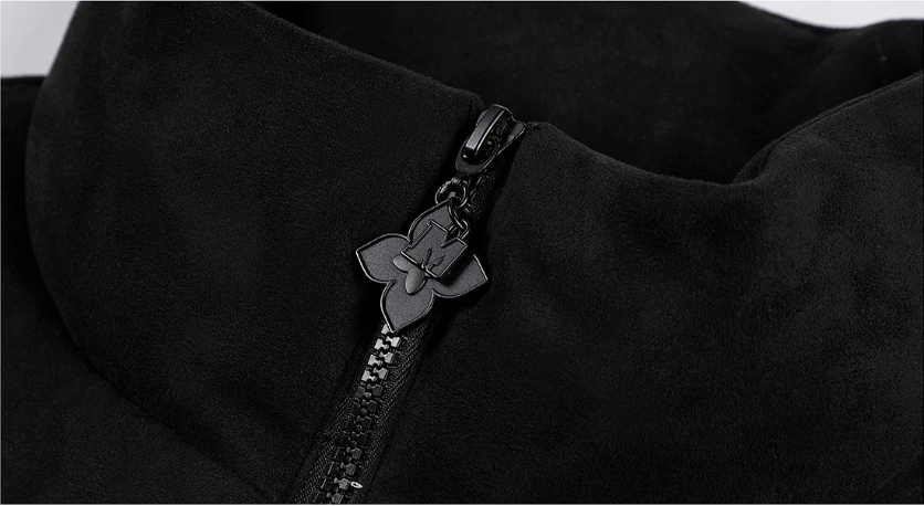 MEDM Suede 3D Embroidered Down Jacket | Face 3 Face