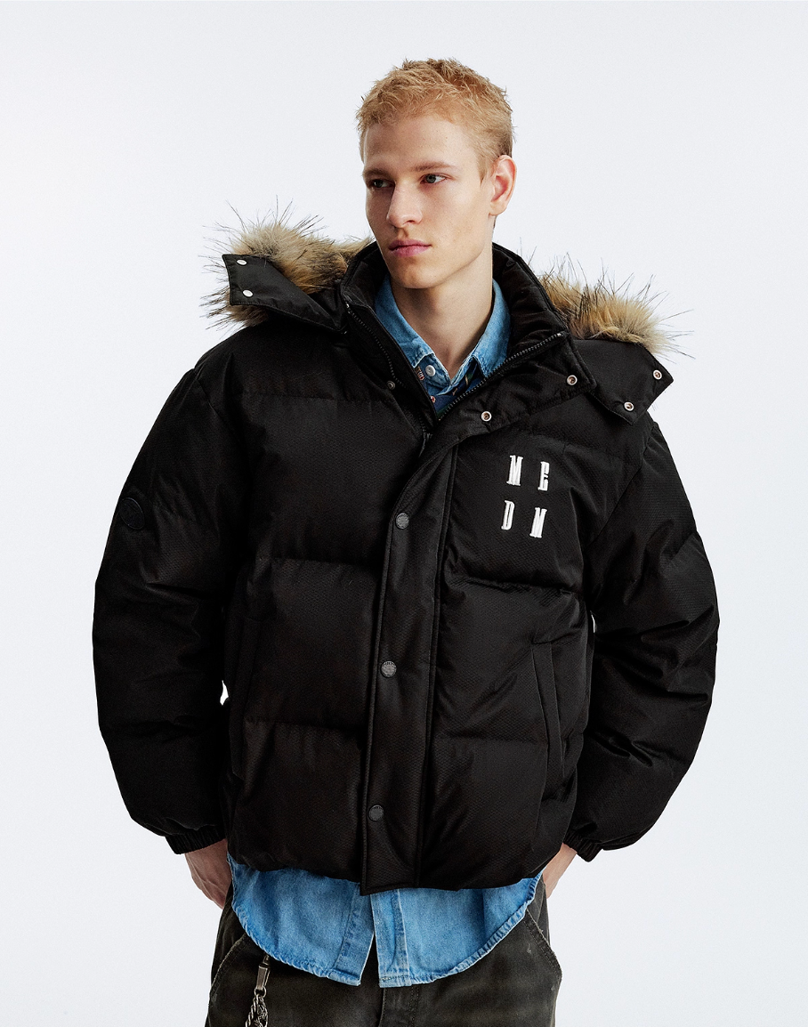MEDM Detachable Fur Hooded Down Jacket | Face 3 Face
