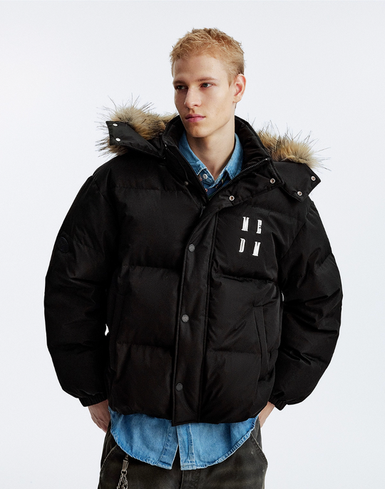 MEDM Detachable Fur Hooded Down Jacket | Face 3 Face