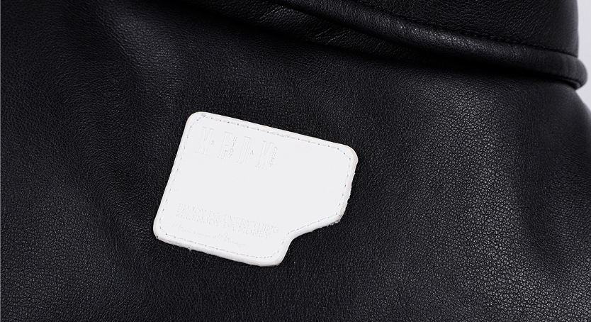 MEDM PU Leather 3D Embroidered Puffer Jacket | Face 3 Face