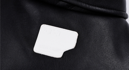 MEDM PU Leather 3D Embroidered Puffer Jacket | Face 3 Face