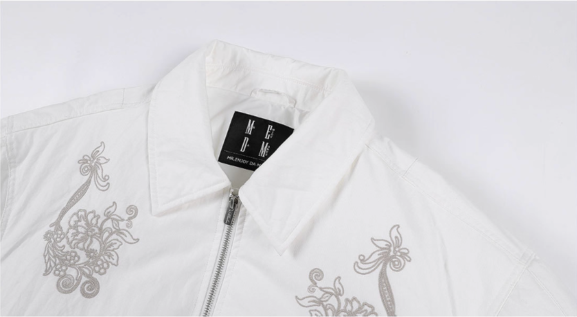 MEDM Floral Embroidered Puffer Jacket | Face 3 Face