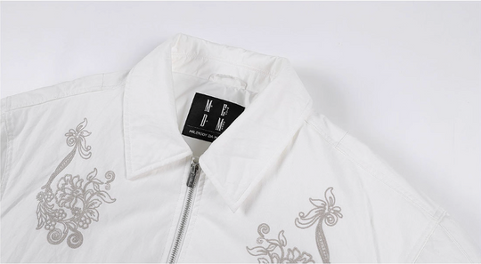 MEDM Floral Embroidered Puffer Jacket | Face 3 Face