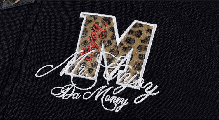 MEDM Leopard Collar Belted Work Jacket | Face 3 Face