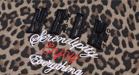 MEDM Embroidered Leopard Zip Up Hooded Jacket | Face 3 Face