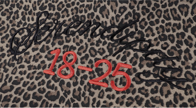 MEDM Embroidered Leopard Zip Up Hooded Jacket | Face 3 Face