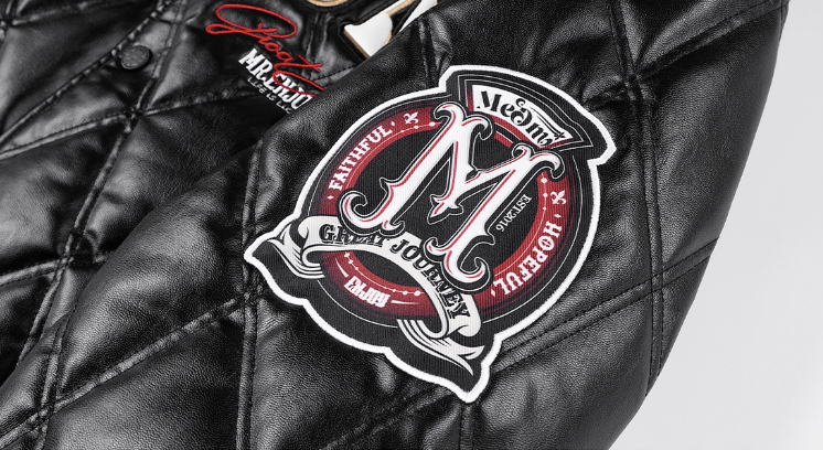 MEDM Diamond Quilted PU Leather Varsity Jacket | Face 3 Face