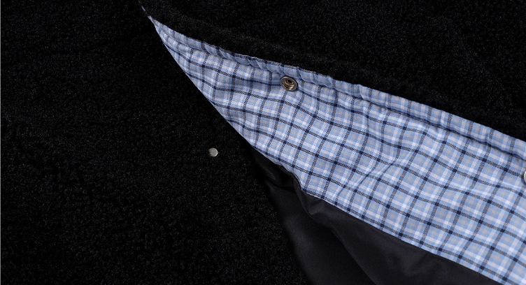 MEDM Plaid Trim Sherpa Short Jacket | Face 3 Face