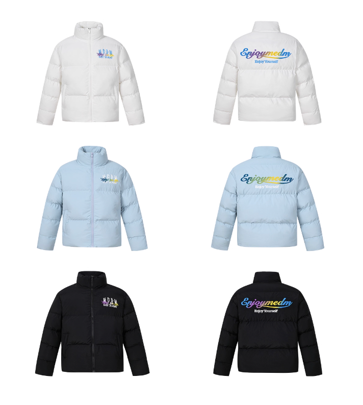 MEDM Gradient Embroidered Puffer Jacket | Face 3 Face