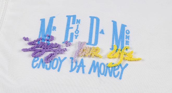 MEDM Gradient Embroidered Puffer Jacket | Face 3 Face