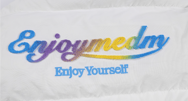 MEDM Gradient Embroidered Puffer Jacket | Face 3 Face