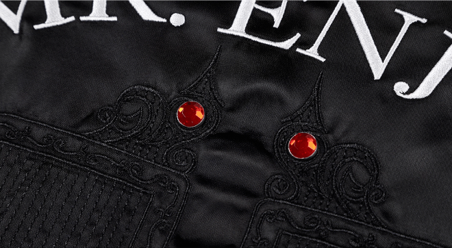 MEDM Rose Embroidered Gemstone MA-1 Bomber Jacket | Face 3 Face