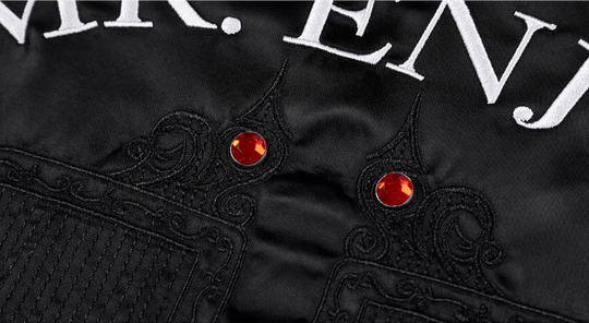 MEDM Rose Embroidered Gemstone MA-1 Bomber Jacket | Face 3 Face