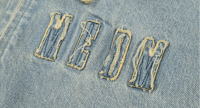 MEDM Corduroy Collar Washed Denim Jacket | Face 3 Face