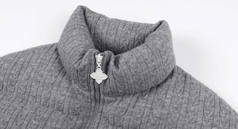 MEDM Cable Knit Down Jacket | Face 3 Face