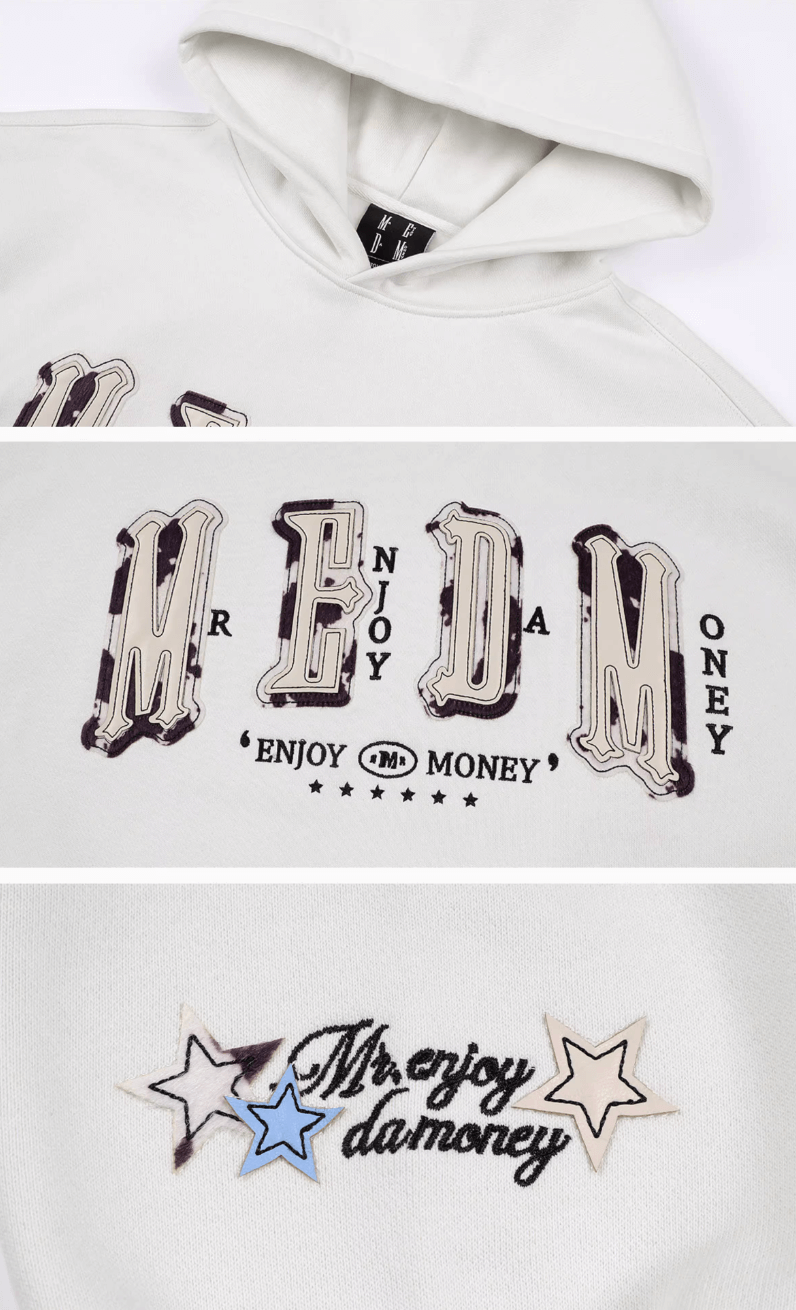 MEDM Animal Leather Logo Patch Hoodie | Face 3 Face