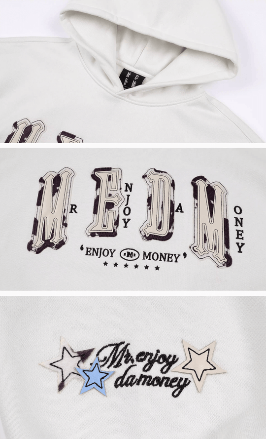 MEDM Animal Leather Logo Patch Hoodie | Face 3 Face