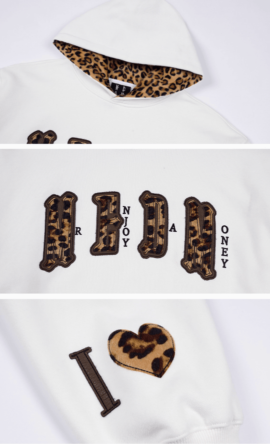 MEDM Leopard Faux Fur Layered Hoodie | Face 3 Face