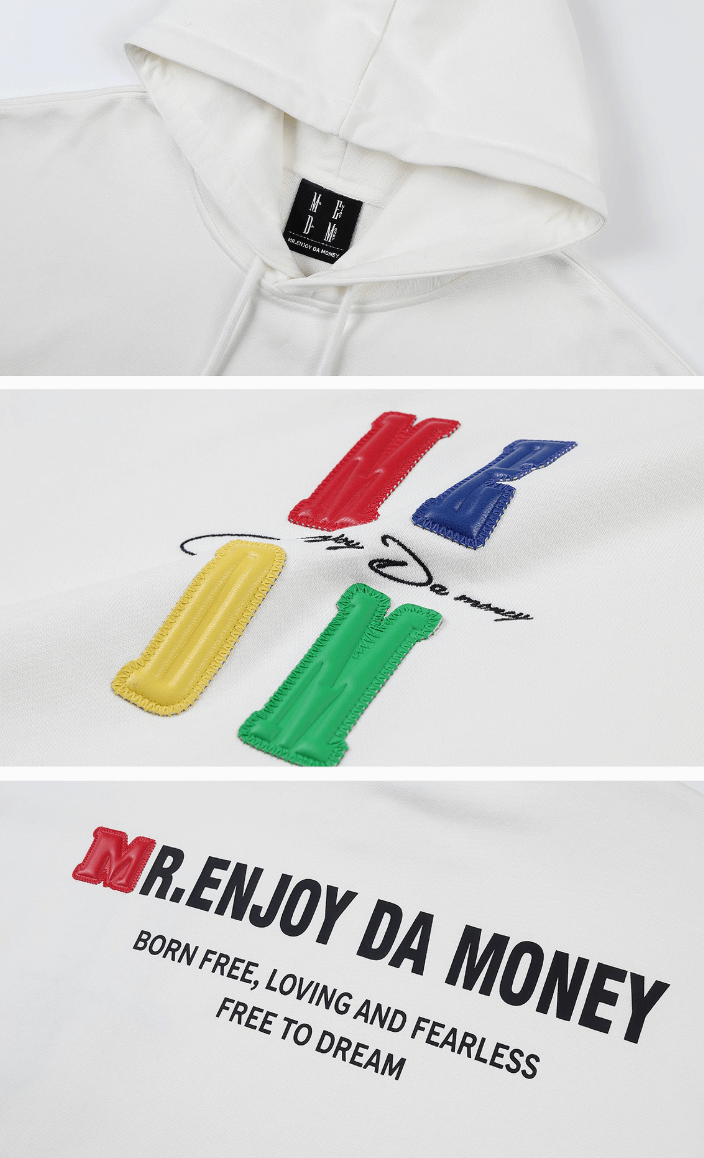 MEDM Rainbow Embossed Logo Hoodie | Face 3 Face