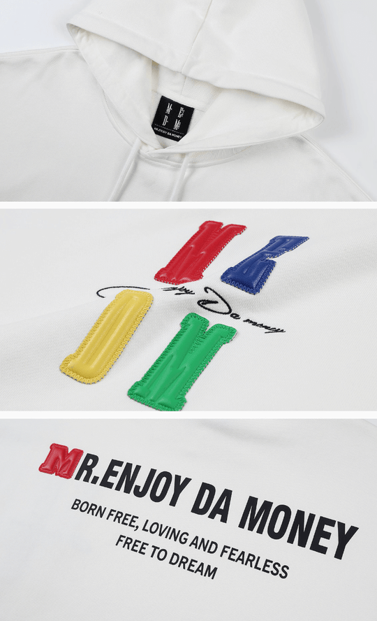 MEDM Rainbow Embossed Logo Hoodie | Face 3 Face