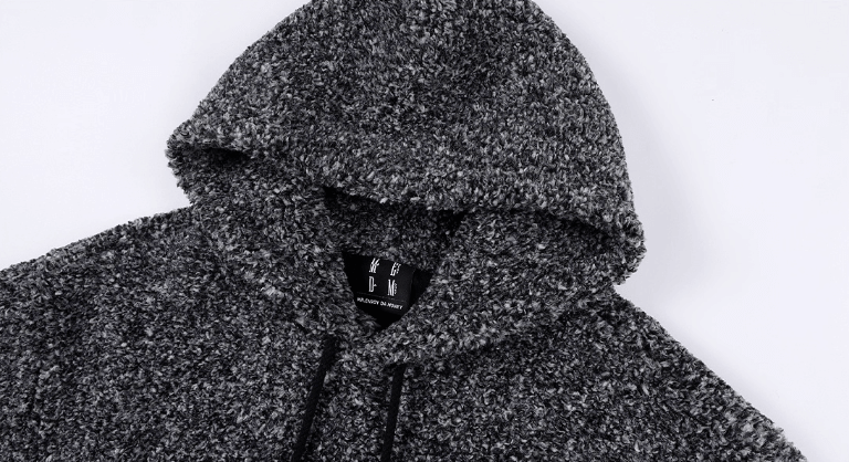 MEDM Gradient Embroidery Sherpa Fleece Hoodie | Face 3 Face