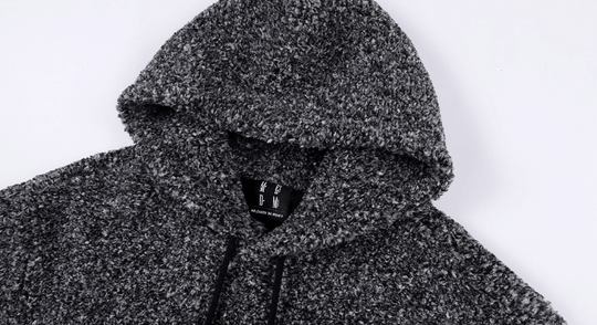 MEDM Gradient Embroidery Sherpa Fleece Hoodie | Face 3 Face