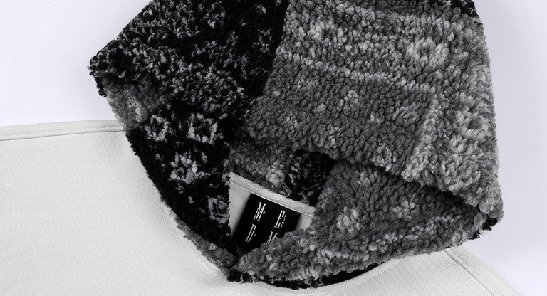 MEDM Patterned Sherpa Hood Patchwork Hoodie | Face 3 Face