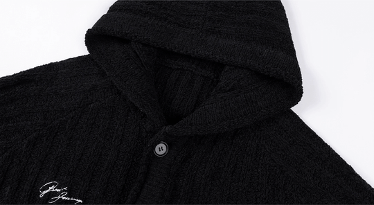 MEDM Stripe Knit Hooded Cardigan | Face 3 Face