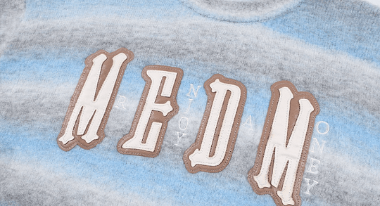 MEDM Logo Patch Rainbow Gradient Knit Sweater | Face 3 Face