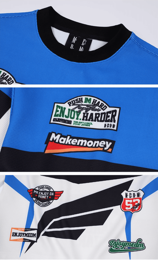 MEDM Biker Color Block Waffle Long Sleeve Jersey | Face 3 Face