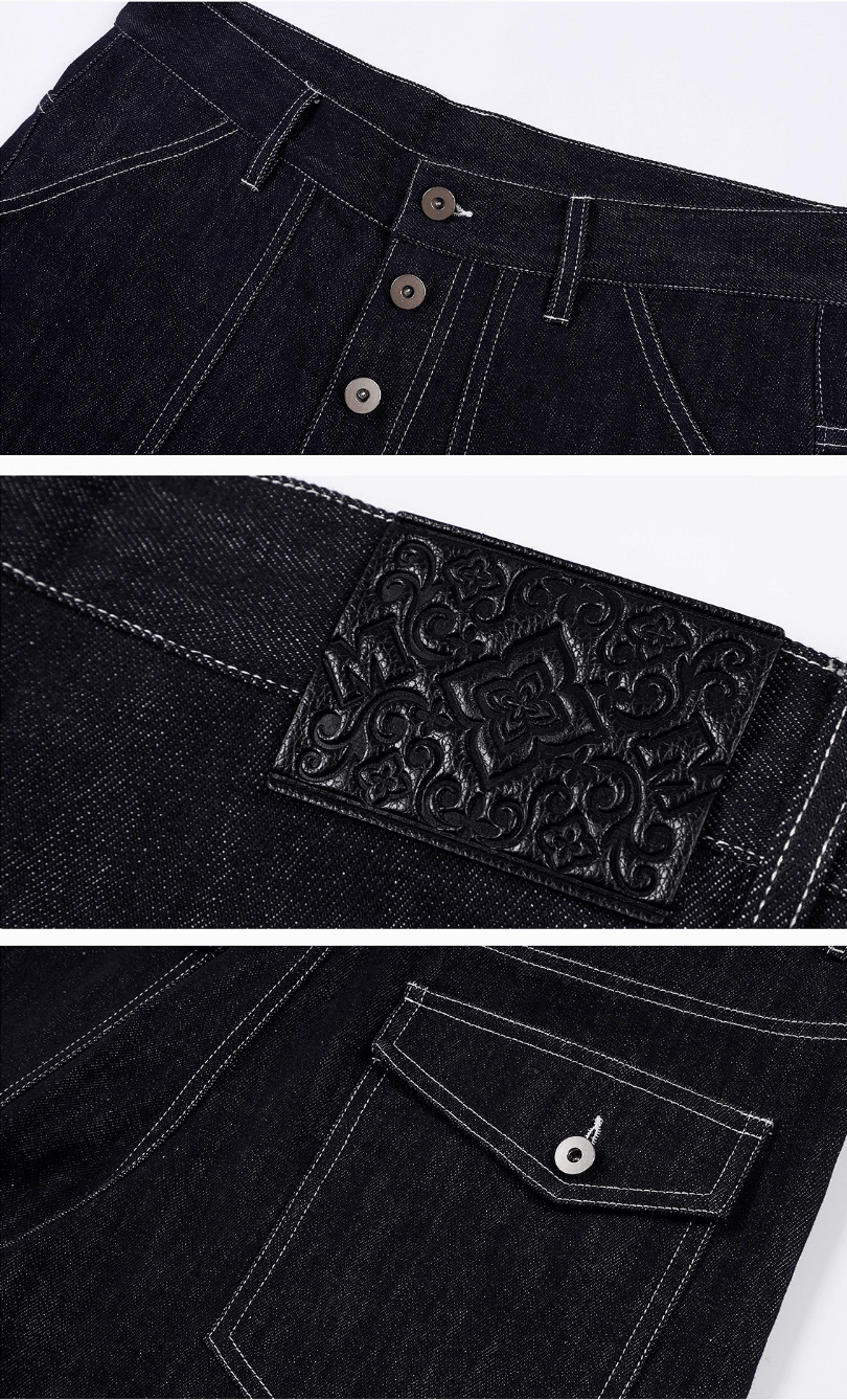 MEDM Denim Baggy Baker Pants | Face 3 Face