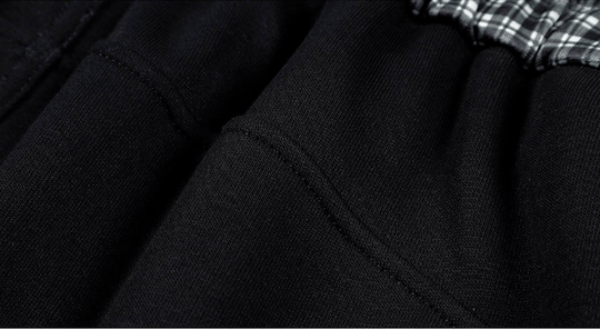 MEDM Plaid Waist Design Baggy Sweatpants | Face 3 Face