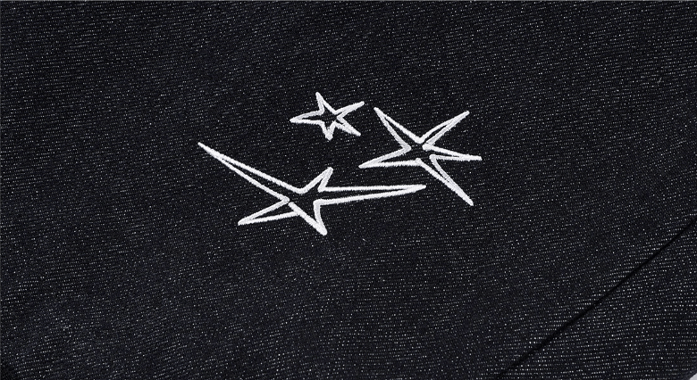 MEDM Stunner Bear Star Embroidered Baggy Jeans | Face 3 Face