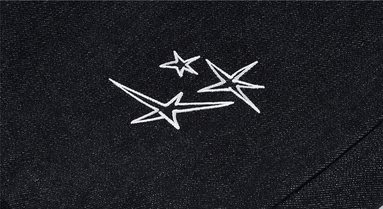 MEDM Stunner Bear Star Embroidered Baggy Jeans | Face 3 Face