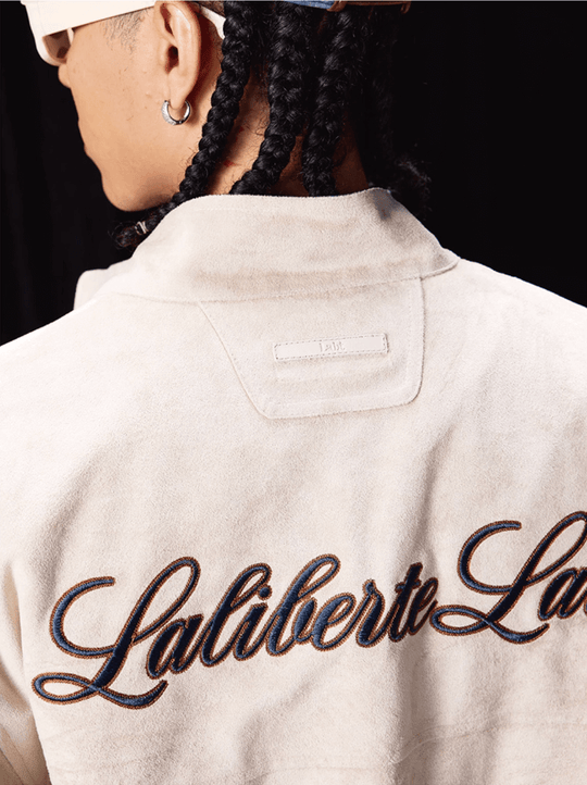 Labt Suede Leather Lined Plaid Harrington Jacket | Face 3 Face