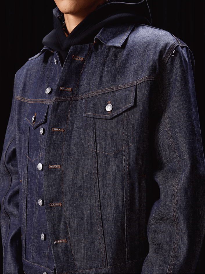 Labt Cowboy Wave Button Denim Jacket | Face 3 Face