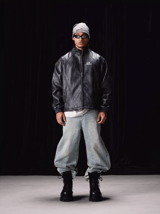 Labt PU Leather Structured Racing Jacket | Face 3 Face