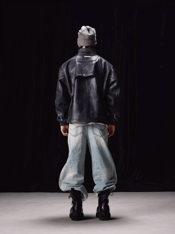 Labt PU Leather Structured Racing Jacket | Face 3 Face