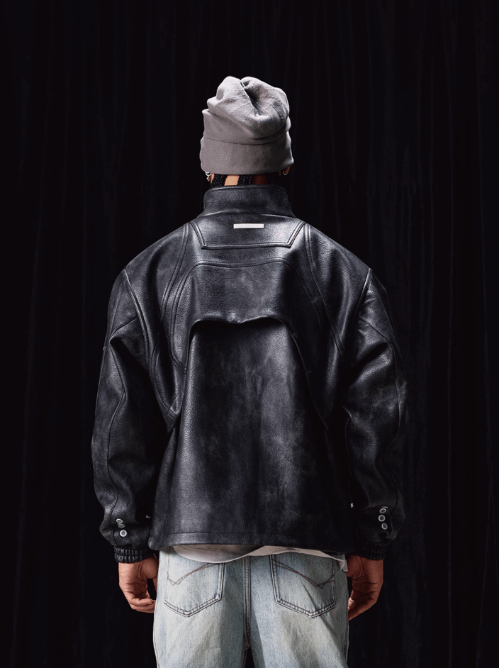 Labt PU Leather Structured Racing Jacket | Face 3 Face