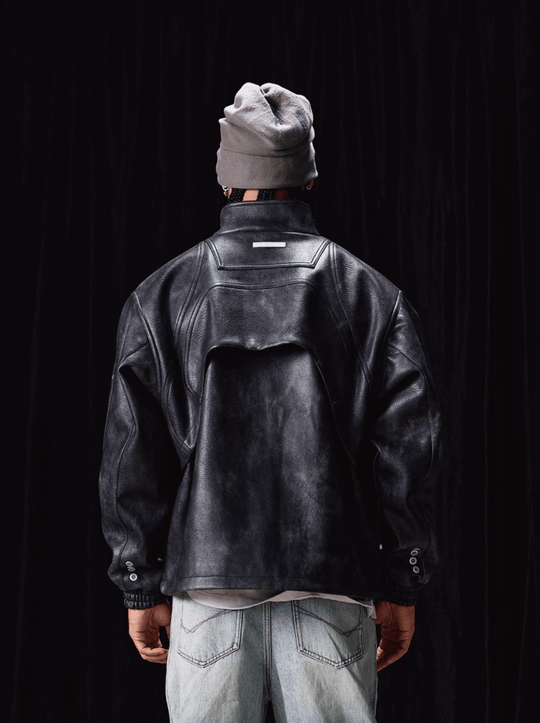 Labt PU Leather Structured Racing Jacket | Face 3 Face