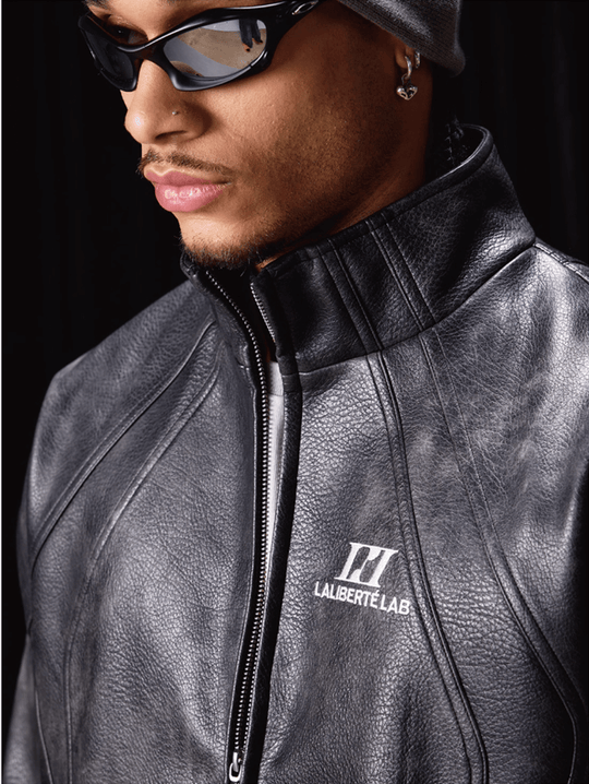 Labt PU Leather Structured Racing Jacket | Face 3 Face