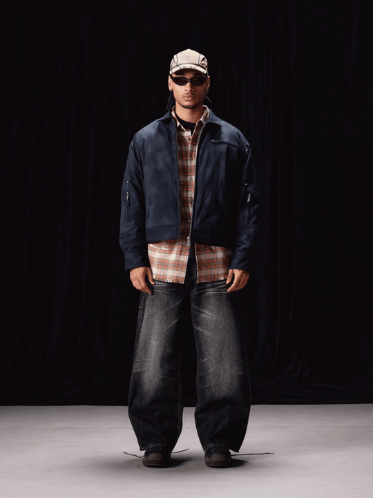 Labt Printed Vintage Effect Quilted Work Jacket | Face 3 Face