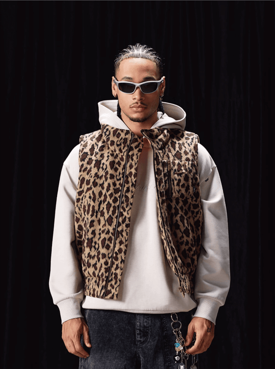 Labt Leopard Print Air Force Vest | Face 3 Face