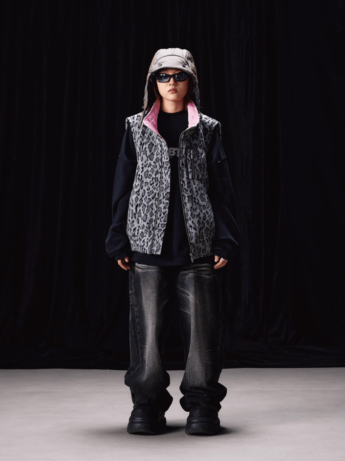 Labt Leopard Print Air Force Vest | Face 3 Face