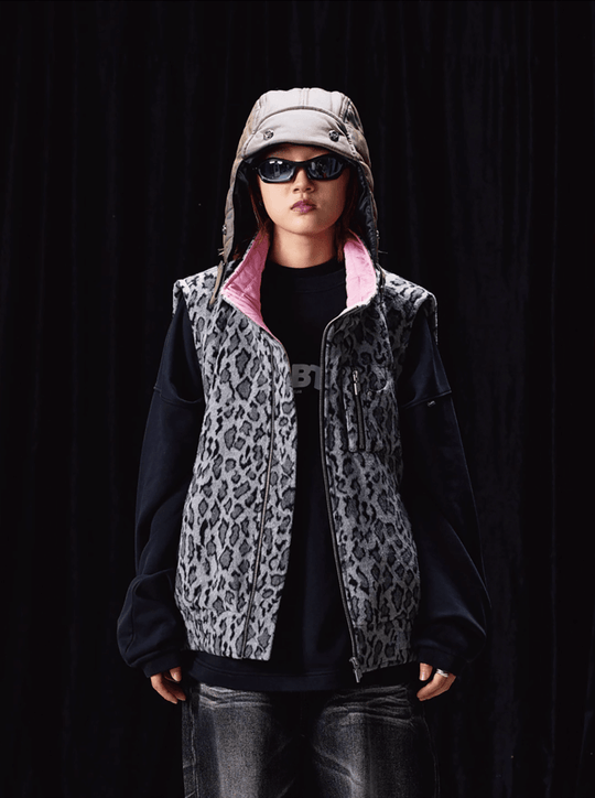 Labt Leopard Print Air Force Vest | Face 3 Face