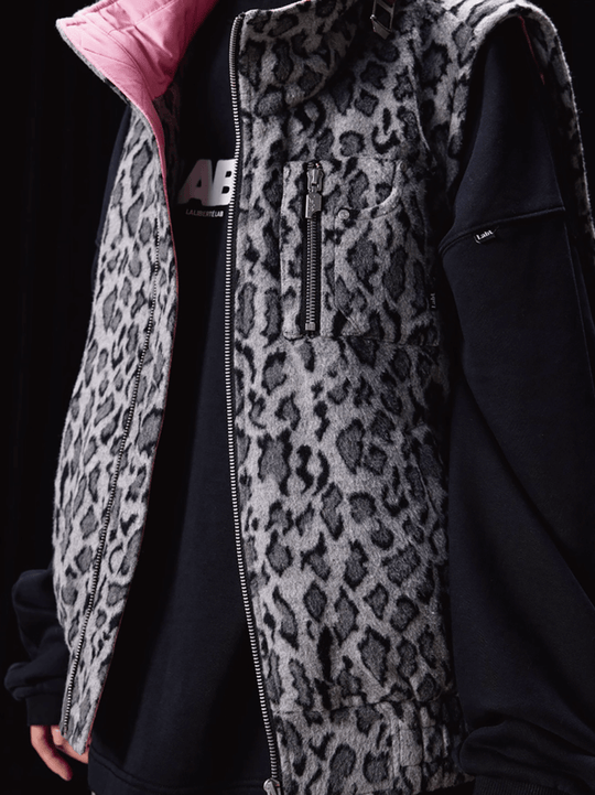 Labt Leopard Print Air Force Vest | Face 3 Face
