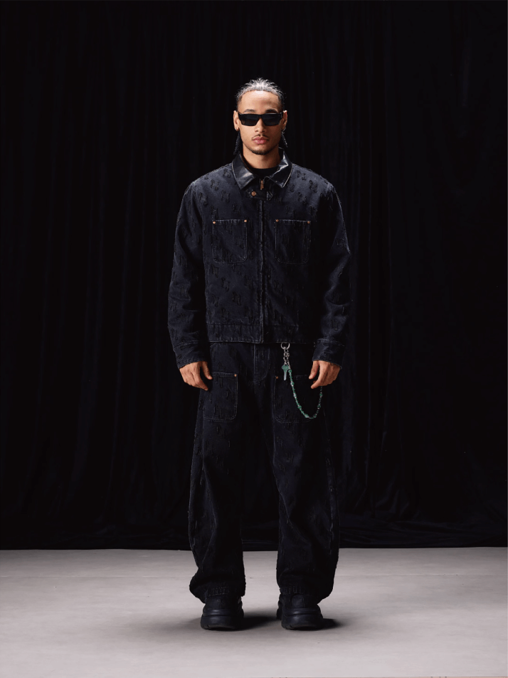 Labt Customized Jacquard Washed Denim Work Jacket | Face 3 Face