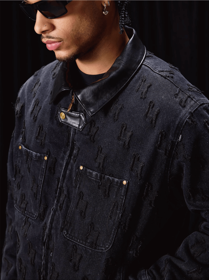 Labt Customized Jacquard Washed Denim Work Jacket | Face 3 Face
