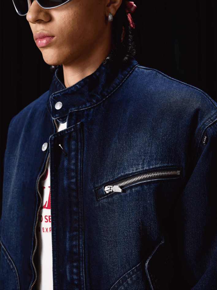 Labt Washed Denim Wellington Jacket | Face 3 Face